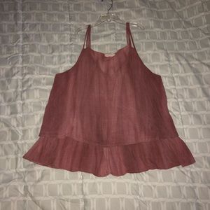 Pink layered tank top